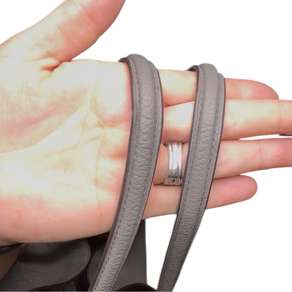 Coach Light Gray Leather Shoulder Bag - Picture 9 of 12